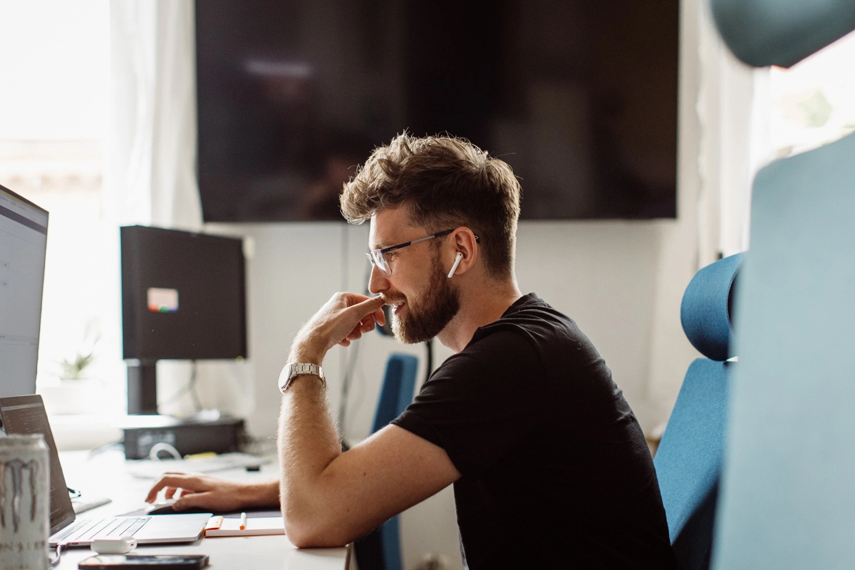 Authentic Digital employee on a call regarding Milio e-commerce system