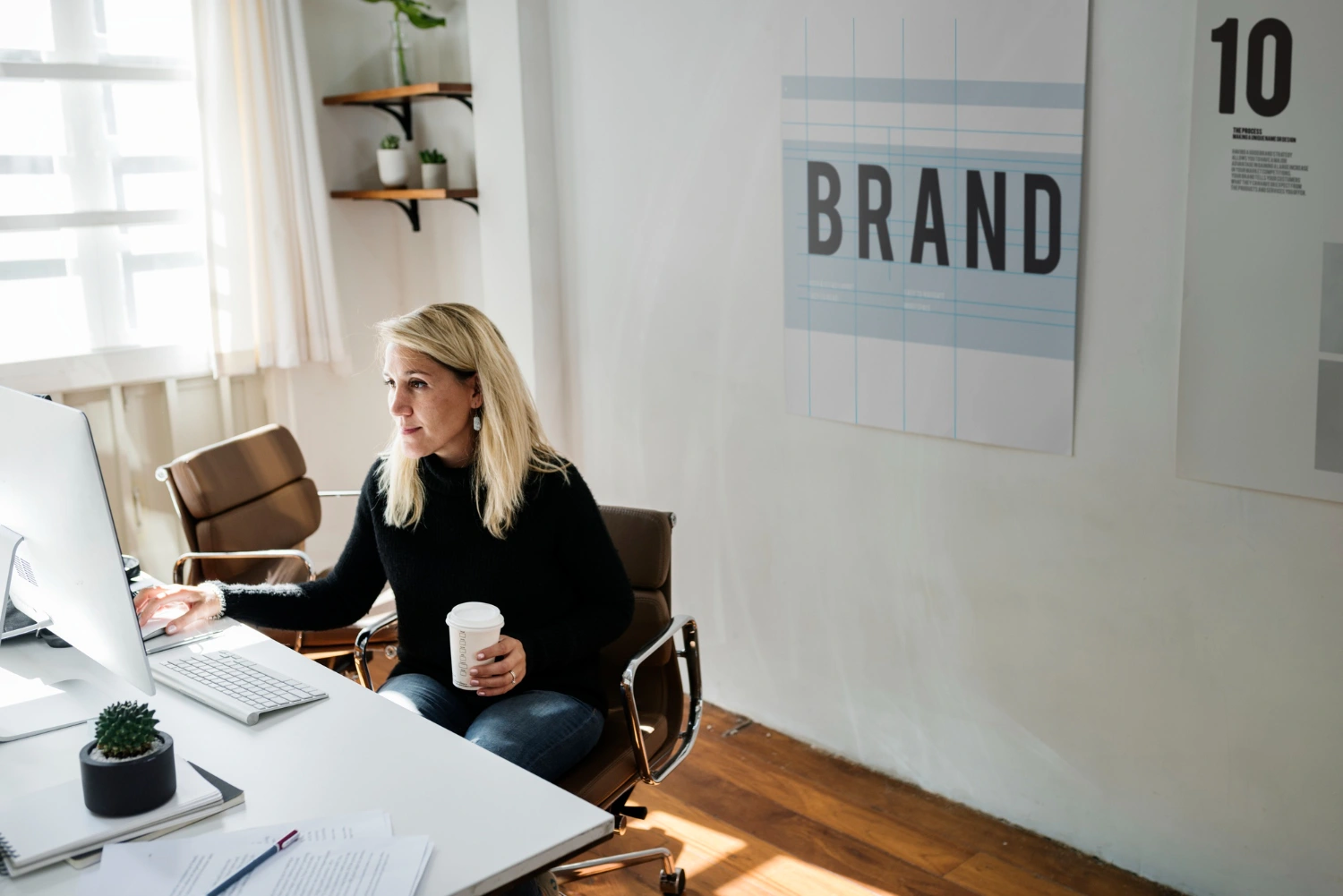 Woman working in an office