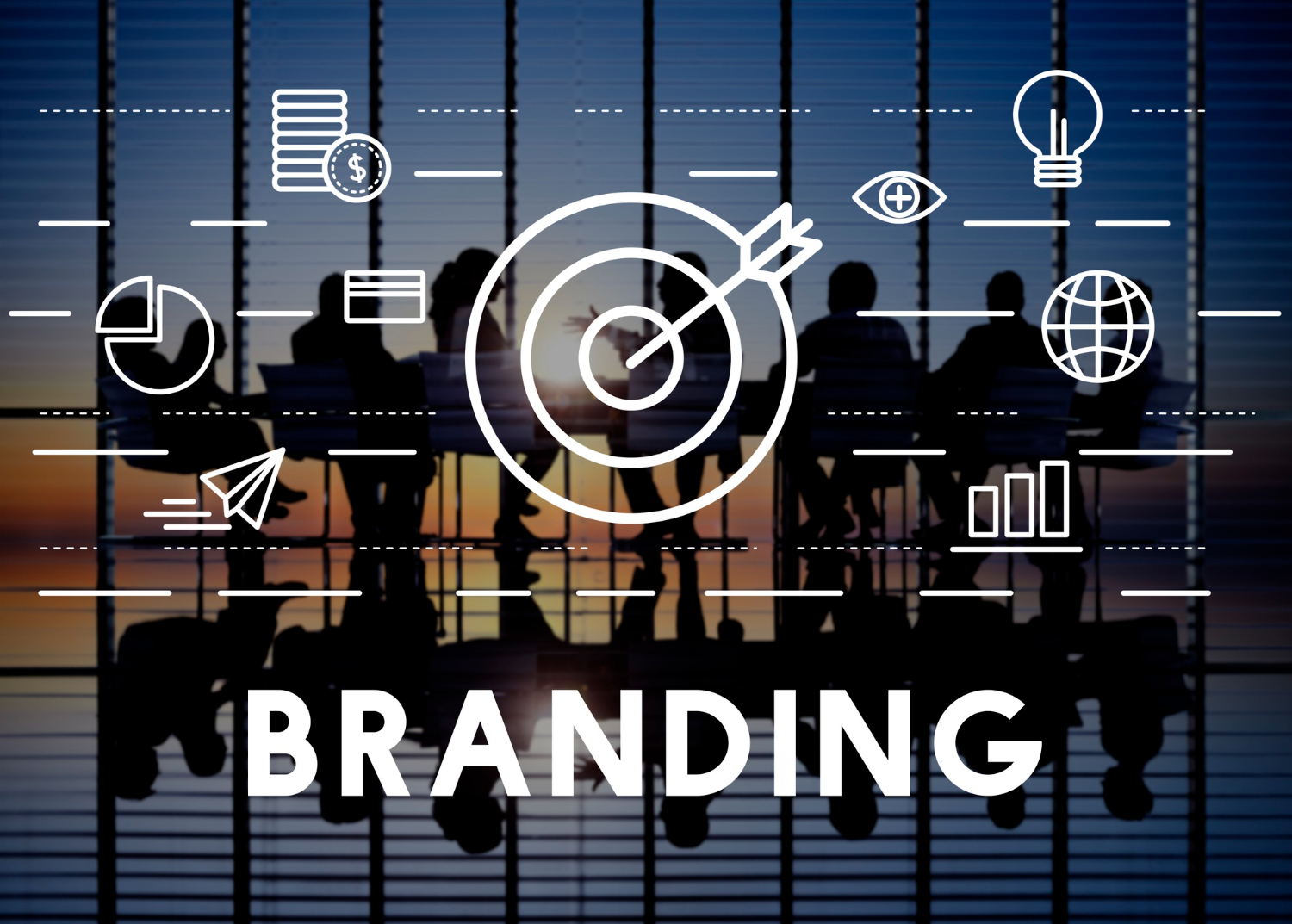 Branding image with icons